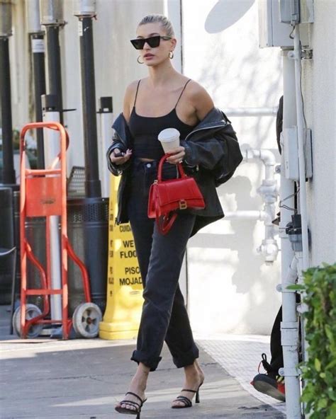 hailey bieber black bag.